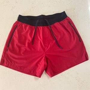Rhone 5” Mako Shorts Unlined in Red
